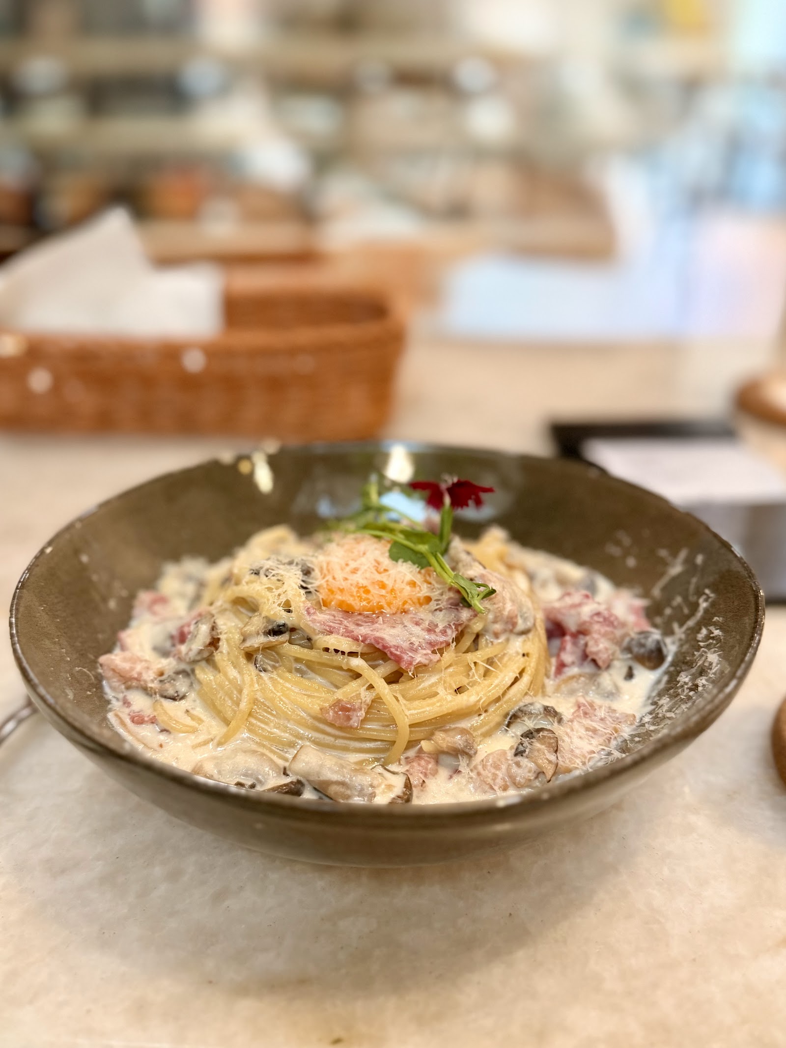 Beef Bacon Carbonara