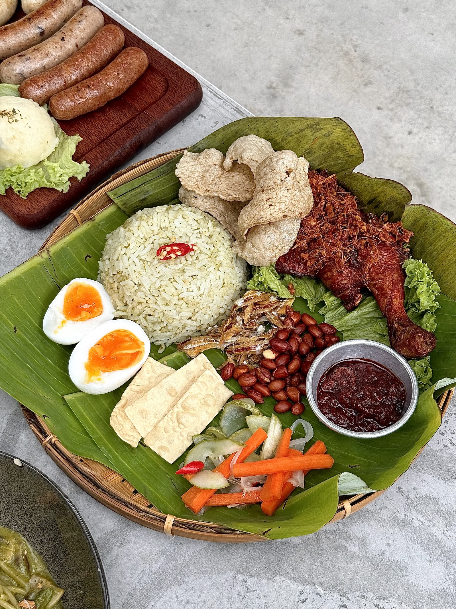 Nasi Lemak with Ayam Berempah